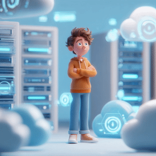 Animation illustrant l'infrastructure cloud